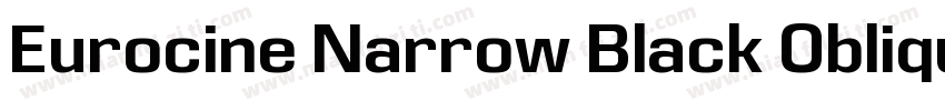 Eurocine Narrow Black Oblique字体转换